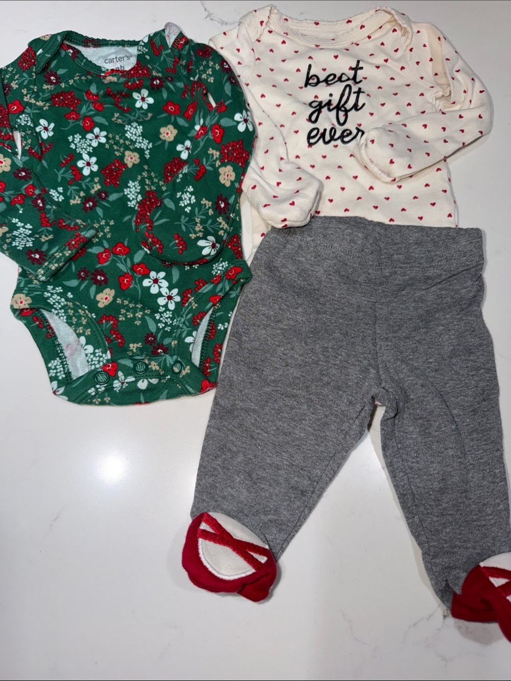 Holiday Christmas 3 piece Set Best gift ever NB
